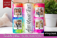 Tie Dye Photo Tumbler PNG - Rainbow Picture Tumbler Wrap Product Image 1
