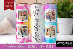 Tie Dye Photo Tumbler PNG - Rainbow Picture Tumbler Wrap Product Image 1