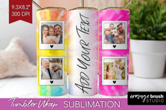 Tie Dye Photo Tumbler PNG - Rainbow Picture Tumbler Wrap Product Image 1