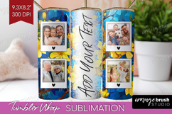 Stained Glass Photo Tumbler PNG - Flowers Picture Tumbler Product Image 1