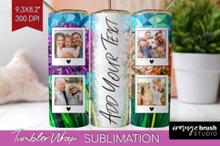 Stained Glass Photo Tumbler PNG - Flowers Picture Tumbler Product Image 1