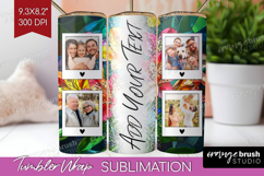 Stained Glass Photo Tumbler PNG - Flowers Picture Tumbler Product Image 1