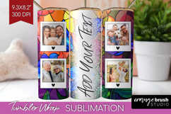 Stained Glass Photo Tumbler PNG - Flowers Picture Tumbler Product Image 1