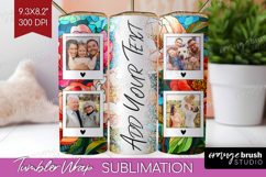 Stained Glass Photo Tumbler PNG - Flowers Picture Tumbler Product Image 1