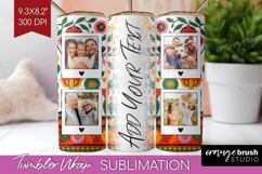 Folk Flowers Photo Tumbler PNG - Floral Picture Tumbler Wrap Product Image 1
