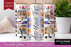 Folk Flowers Photo Tumbler PNG - Floral Picture Tumbler Wrap Product Image 1