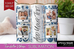 Folk Flowers Photo Tumbler PNG - Floral Picture Tumbler Wrap Product Image 1