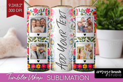 Folk Flowers Photo Tumbler PNG - Floral Picture Tumbler Wrap Product Image 1