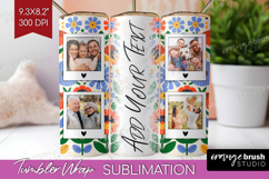 Folk Flowers Photo Tumbler PNG - Floral Picture Tumbler Wrap Product Image 1