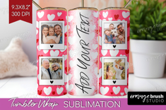 Heart Pattern Photo Tumbler PNG - Valentines Day Picture Product Image 1