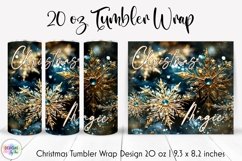 Christmas Magic Tumbler Wrap with Shimmering Snowflakes Product Image 1