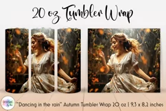 Autumn Romance Tumbler Wrap | Dancing in the Rain Girl Product Image 1