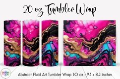 Alcohol Ink Abstract Tumbler Wrap | Pink and Gold Tumbler Product Image 1