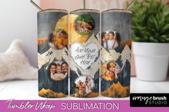 Photo Tumbler Wrap, Boho Family Frame Tumbler Sublimation Product Image 1