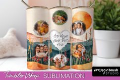 Photo Tumbler Wrap, Boho Family Frame Tumbler Sublimation Product Image 1