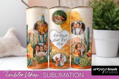 Photo Tumbler Wrap, Boho Family Frame Tumbler Sublimation Product Image 1