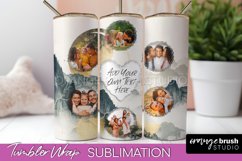Photo Tumbler Wrap, Boho Family Frame Tumbler Sublimation Product Image 1