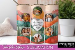 Photo Tumbler Wrap, Boho Family Frame Tumbler Sublimation Product Image 1