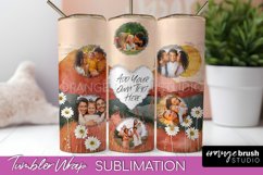 Photo Tumbler Wrap, Boho Family Frame Tumbler Sublimation Product Image 1