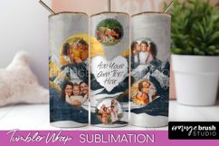 Photo Tumbler Wrap, Boho Family Frame Tumbler Sublimation Product Image 1