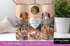 Photo Tumbler Wrap, Boho Family Frame Tumbler Sublimation Product Image 1