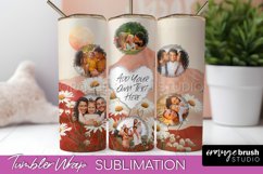 Photo Tumbler Wrap, Boho Family Frame Tumbler Sublimation Product Image 1