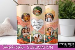 Photo Tumbler Wrap, Boho Family Frame Tumbler Sublimation Product Image 1