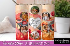 Photo Tumbler Wrap, Boho Family Frame Tumbler Sublimation Product Image 1