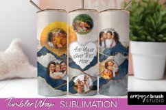 Photo Tumbler Wrap, Boho Family Frame Tumbler Sublimation Product Image 1