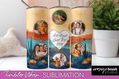 Photo Tumbler Wrap, Boho Family Frame Tumbler Sublimation Product Image 1