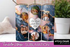 Photo Tumbler Wrap, Marble Family Frame Tumbler Sublimation Product Image 1