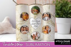 Photo Tumbler Wrap, Marble Family Frame Tumbler Sublimation Product Image 1