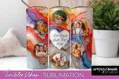 Photo Tumbler Wrap, Marble Family Frame Tumbler Sublimation Product Image 1