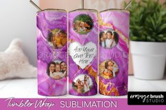 Photo Tumbler Wrap, Marble Family Frame Tumbler Sublimation Product Image 1