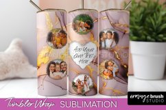 Photo Tumbler Wrap, Marble Family Frame Tumbler Sublimation Product Image 1