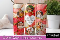 Photo Tumbler Wrap, Marble Family Frame Tumbler Sublimation Product Image 1