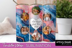 Photo Tumbler Wrap, Marble Family Frame Tumbler Sublimation Product Image 1