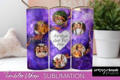 Photo Tumbler Wrap, Marble Family Frame Tumbler Sublimation Product Image 1
