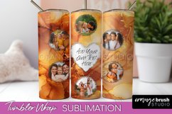 Photo Tumbler Wrap, Marble Family Frame Tumbler Sublimation Product Image 1