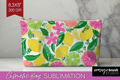Abstract Fruit Cosmetic Bag - Tutti Frutti Makeup Bag PNG Product Image 1