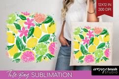 Abstract Fruit Tote Bag - Tutti Frutti Tote Bag PNG Product Image 1