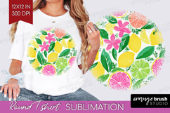 Abstract Fruit Round Tshirt Background - Tutti Frutti PNG Product Image 1