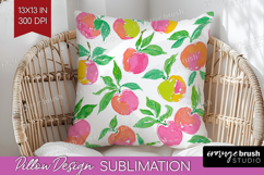 Abstract Fruit Pillow Sublimation - Tutti Frutti Pillow PNG Product Image 1