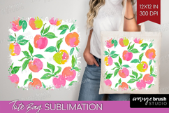 Abstract Fruit Tote Bag - Tutti Frutti Tote Bag PNG Product Image 1