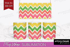 Abstract Fruit Mug Wrap - Tutti Frutti Mug PNG Sublimation Product Image 1