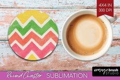 Abstract Fruit Round Coaster - Tutti Frutti Coaster PNG Product Image 1