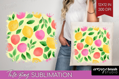 Abstract Fruit Tote Bag - Tutti Frutti Tote Bag PNG Product Image 1