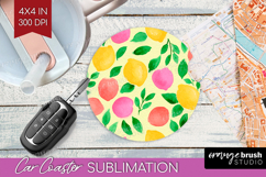 Abstract Fruit Car Coaster - Tutti Frutti Coaster PNG Product Image 1