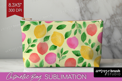 Abstract Fruit Cosmetic Bag - Tutti Frutti Makeup Bag PNG Product Image 1