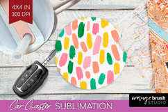 Abstract Fruit Car Coaster - Tutti Frutti Coaster PNG Product Image 1